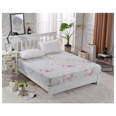 Простынь на резинке Valtery PCT-R-287 / 200 х 200 см / Сатин