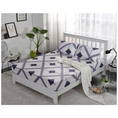 Простынь на резинке Valtery PCT-R-299 / 200 х 220 см / Сатин