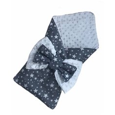 Конверт - одеяло на выписку MUMMY.BOX Stars.Grey/White