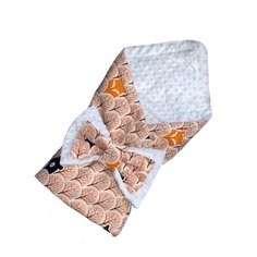 Конверт - одеяло на выписку MUMMY.BOX Animals.Forest.Peach/White