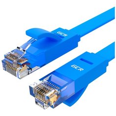 Патч-корд GCR RJ-45 - RJ-45 (GCR-LNC62), 1 шт., синий, 0.15 м