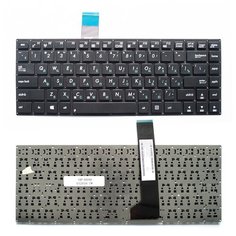 Клавиатура для ноутбука Asus K46, K46C, K46CA, K46CB, K46Cm, S405C, S46C Series. Плоский Enter. Черная, без рамки. US.PN: 0KNB0-4104RU00, AEKJC700010. Top On