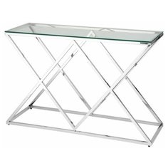 Консоль стул груп инсигния 120*40, прозрачное стекло, сталь Stool Group
