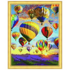 Алмазная мозаика Paintboy Полет над лавандовым полем 40х50 см