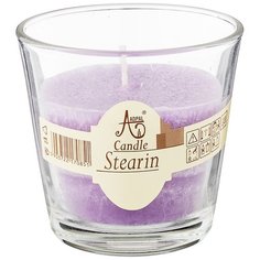 Свеча ароматическая стеариновая в стакане lavender высота 7,5 Adpal (144795)