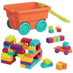 Развивающая игрушка Тележка с конструктором Battat Locbloc Wagon