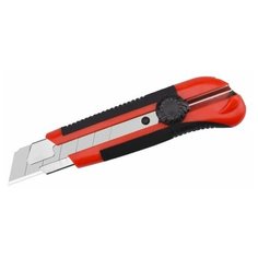 Нож с прорезиненной ручкой 25мм "AV Steel"