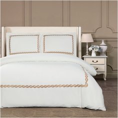 Постельное белье Arya Home Deluxia сатин с эклюзивной вышивкой размером 200X220 Rona в подарочной упаковке