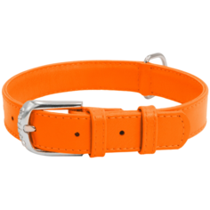 Ошейник COLLAR Glamour без украшений 3304, обхват шеи 38-49 см оранжевый