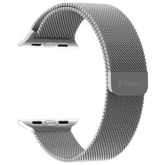 Ремешок Deppa Band Mesh для Apple Watch 42/44 mm, нержавеющая сталь, серебристый