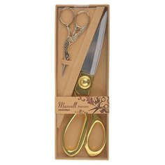 Ножницы Maxwell premium (набор 2 шт) арт.111565, разм 20см/ 9см, цв. золото