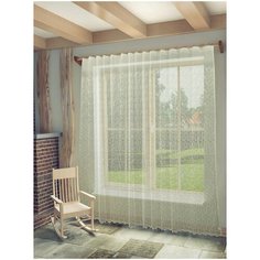 Тюль с вышивкой SANPA HOME COLLECTION, 250*260 см, бежевый