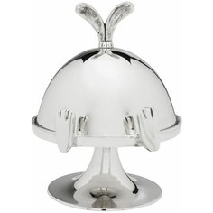 KARE Design Подставка для торта Bunny, коллекция "Банни" 23*23*20, Алюминий, Серебряный