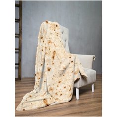 Плед sfer.tex Лаваш (8043006), 145 х 200 см, коричневый