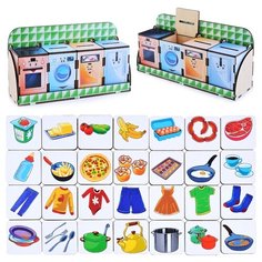 Деревянный сортер Ань-Янь Комодик "Кухонная техника" (ПСД001)