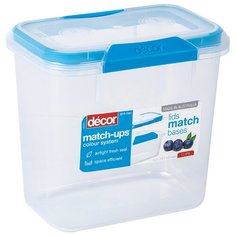 Контейнер MATCH-UPS CLIPS высокий прямоугольный синий 2.3л Decor