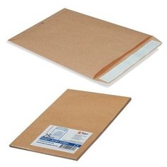 Конверт-пакеты В4 плоские (250х353 мм), до 140 листов, крафт-бумага, отрывная полоса, КОМПЛЕКТ 25 шт., 380090.25 Курт