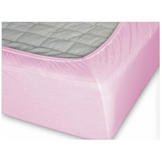 Простыня Cleo трикотажная на резинке 120*200*25 12/03 (св.розовый)