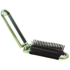 Расческа массажная складная с зеркалом зеленая Royal Rose