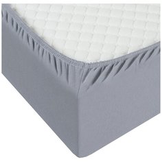 Простыня Миланика ТрикПР Светло-серая, трикотаж ,180x200см. Milanika