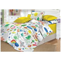 Комплект постельного белья детское Valtery Поплин DL-3 "Радуга"