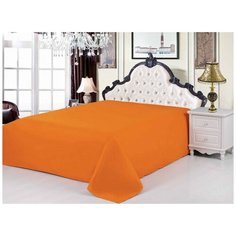 Простынь без резинки Valtery PRC-08 / 200 х 220 см / Сатин