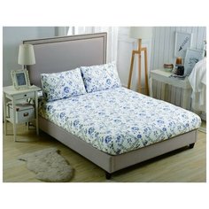 Простынь на резинке Valtery PCT-R-232 / 200 х 220 см / Сатин