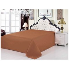 Простынь без резинки Valtery PRC-04 / 200 х 220 см / Сатин