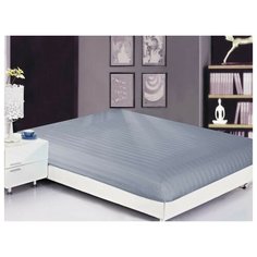 Простынь на резинке Valtery PRC-R-33 / 200 х 200 см / страйп-сатин