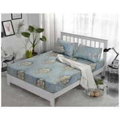 Простынь на резинке Valtery PCT-R-303 / 200 х 220 см / Сатин