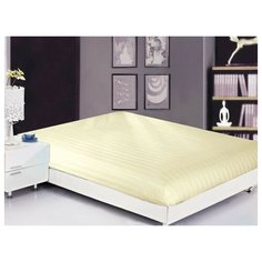 Простынь на резинке Valtery PRC-R-31 / 200 х 200 см / страйп-сатин