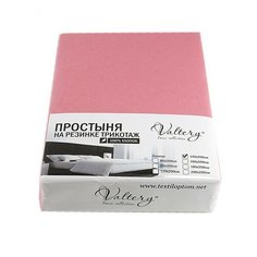 Простынь на резинке Valtery PT corall / 180 х 200 см / Трикотаж