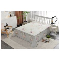 Простынь без резинки Valtery PCR-287 / 160 х 220 см / Сатин