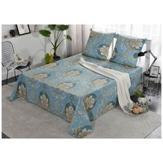 Простынь без резинки Valtery PCR-303 / 220 х 240 см / Сатин