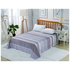 Простынь без резинки Valtery PCR-241 / 200 х 220 см / Сатин