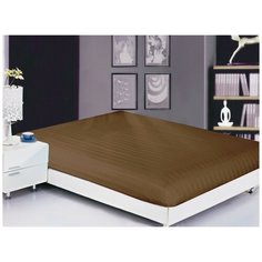 Простынь на резинке Valtery PRC-R-29 / 200 х 200 см / страйп-сатин