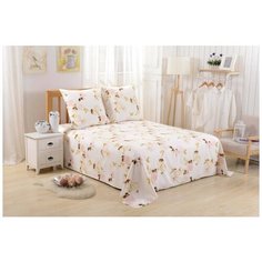 Простынь без резинки Valtery PCR-198 / 200 х 220 см / Сатин