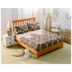 Простынь на резинке Valtery PCT-R-228 / 180 х 200 см / Сатин