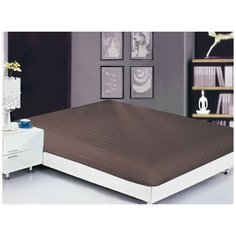 Простынь на резинке Valtery PRC-R-47 / 90 х 200 см / страйп-сатин