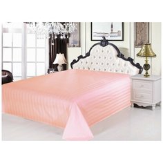 Простынь без резинки Valtery PRC-30 / 200 х 220 см / страйп-сатин