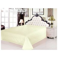 Простынь без резинки Valtery PRC-31 / 240 х 260 см / страйп-сатин