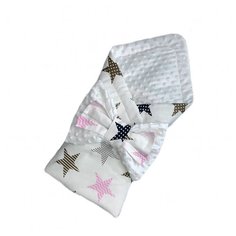 Конверт - одеяло на выписку MUMMY.BOX Multicolored.Stars.White/White