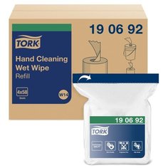 W14 Торк Premium влажные салфетки для рук сменный блок, 15,7 метров, 58 листов, 27х13,5 см., цвет белый (19069) Tork