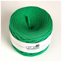 Пряжа трикотажная Saltera широкая, 100 м*300 г, 7-9 мм, 25 зеленая