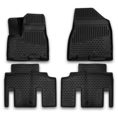 Коврики 3D в салон KIA Carnival, 01/2015->, VAN (для рынка Казахстана), 4 шт. (полиуретан) Element
