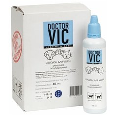 Лосьон "Doctor Vic", для ушей собак и кошек, 60 мл