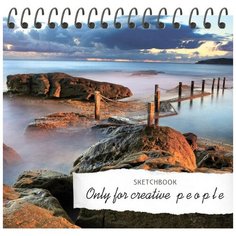 Скетчбук А6+,80л,спираль,обл.7БЦ,матов.ламин. Махон ПУЛ 80-9187 2 штуки Проф Пресс