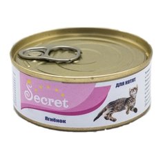 Влажный корм для кошек Secret Консервы для котят с ягненком 100 г