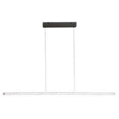 Подвесная светодиодная, Кристаллы, линейная TLCRIST1-100-01 черная, алюминий, 4000К(дневной свет), длина 100см, светильник, 18,2Вт, лофт, модерн, хайтек, кухня, спальня, детская, гостиная, офис Люстра Лючера luchera потолочная,подвесная светодиодная, 