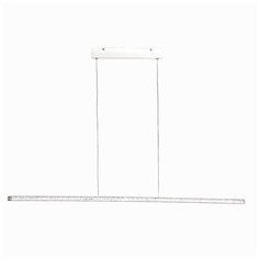Люстра Лючера luchera потолочная, подвесная светодиодная, Кристаллы, линейная TLCRIST1-100-01 белая, алюминий, 4000К(дневной свет), длина 100см, светильник, 18,2Вт, лофт, модерн, хайтек, кухня, спальня, детская, гостиная, офис